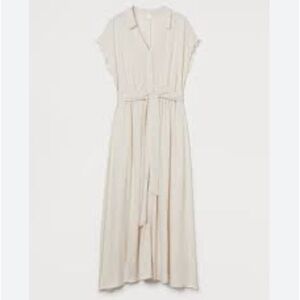H&M light bright maxi shirt dress size medium front buttons